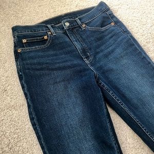 Gap High Rise Vintage Slim Jeans - Size 29/8 Regular - Dark Indigo